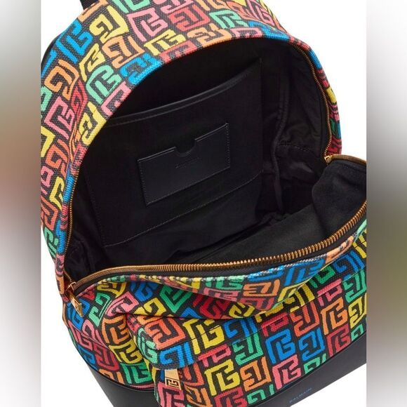 NWT Balmain Labyrinth Canvas Backpack - Picture 3 of 4